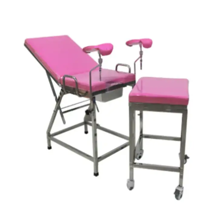 Ob Gyn Chair Gynecological Examination Couch Table With Stirrup