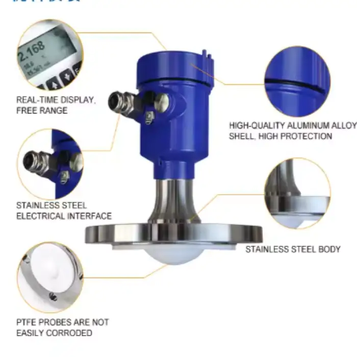 High Frequency Guided 80G Radar Level Meter Gauge Radar Water Level Sensor