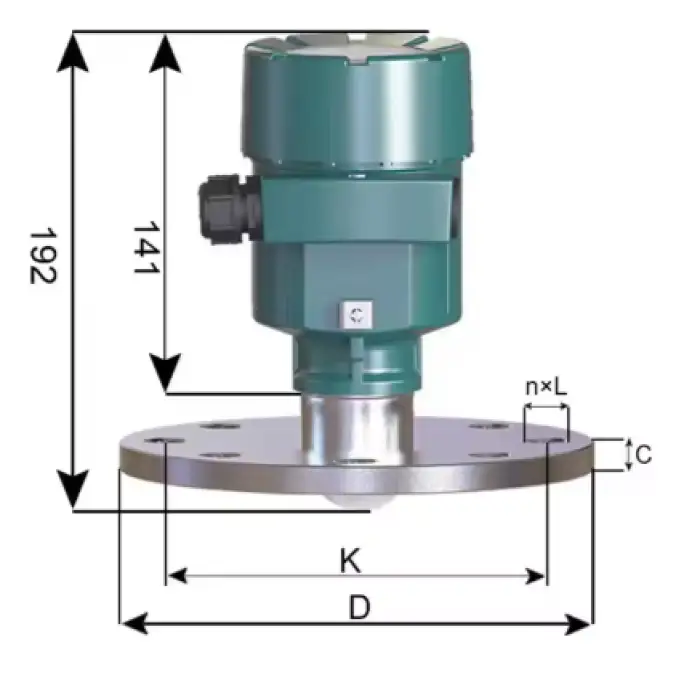 80GHz Radar Level Transmitter for Corrosive Chemicals