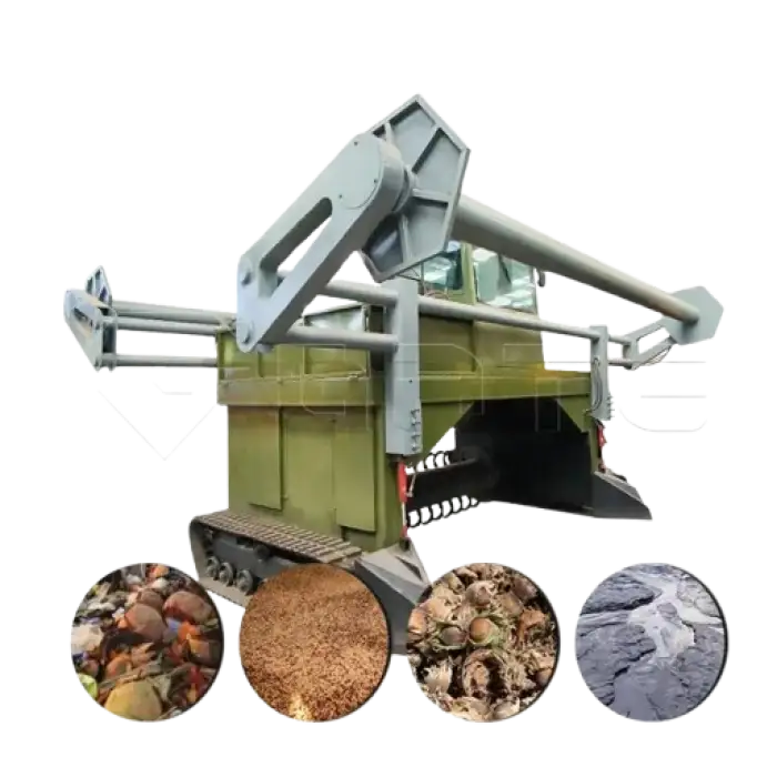 GATE Rabbit Manure Compost Turner Machine Automated Municipal Waste Turner Composter Machine Food Waste Mulch Spreader Turner