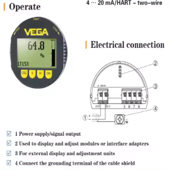 VEGAPULS65 Radar Level Meter for Continuous Level Measurement