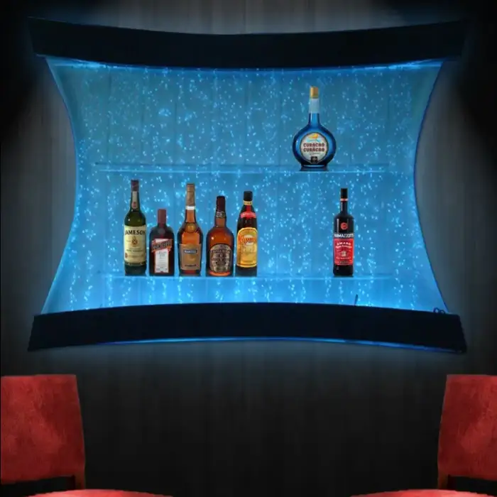 Indoor Wine Cabinet Wall Mounted Water Bubble Wall Liquor Night Club Bar