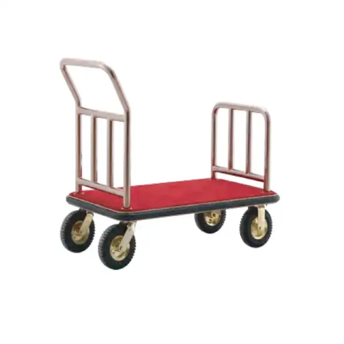 Aluminium Hotel Room Service Cart Lobby Luggage Trolley