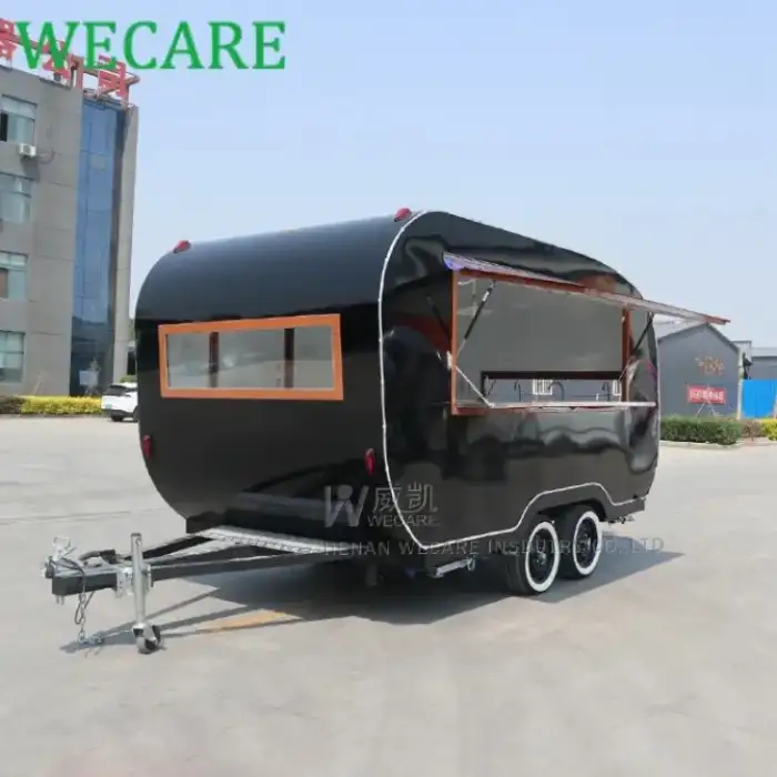 Wecare Mobile Cocktail Bar Trailer White Coffee Shop Pizza Dessert Cart Foodtruck Mobile Beer Drink Fast Food Truck