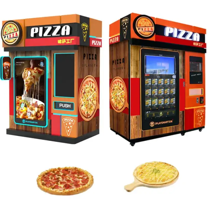 Cone Automatic Fresh Silf Servesing Baking Cook Maker Self Made Service Frozen Pizza Vend Machine