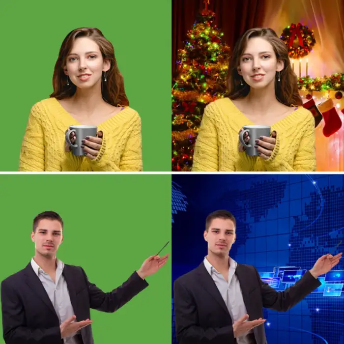 150x200cm Portable Green Screen with Live Green Screen Portable Stand Quick Installations