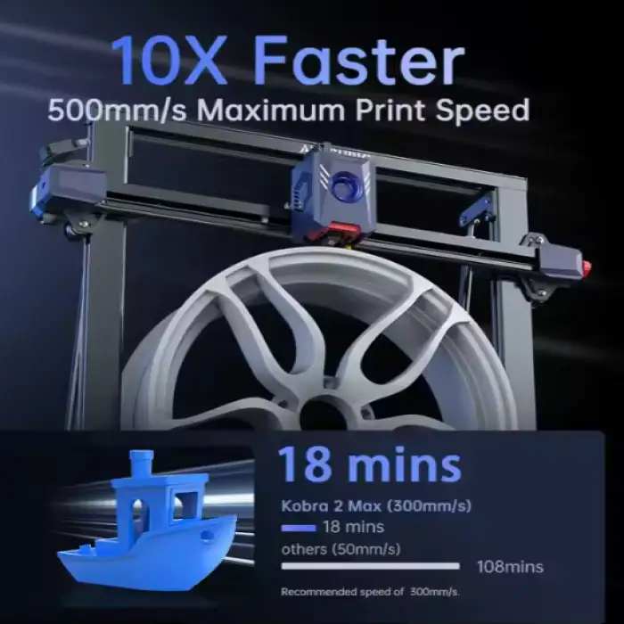 500mm per sec 10X Faster Kobra 2 Max Impresora 3D Large Print Size 500x420x420mm Fdm Imprimante