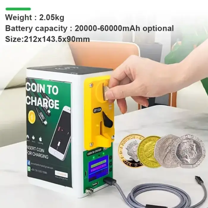 Coin operated phone charging timer APP remote management 4G network wired wireless charger