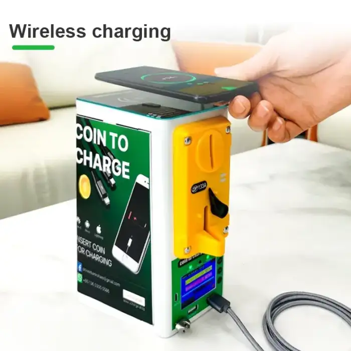 Coin operated phone charging timer APP remote management 4G network wired wireless charger