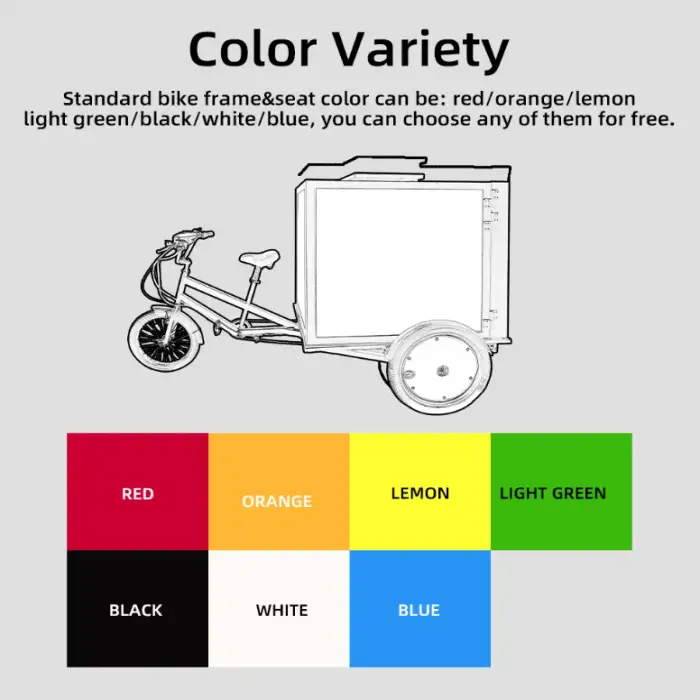 Outdoor Mobile LED Advertising  Mini LED Advertising Bike With Three Sides LED Screen