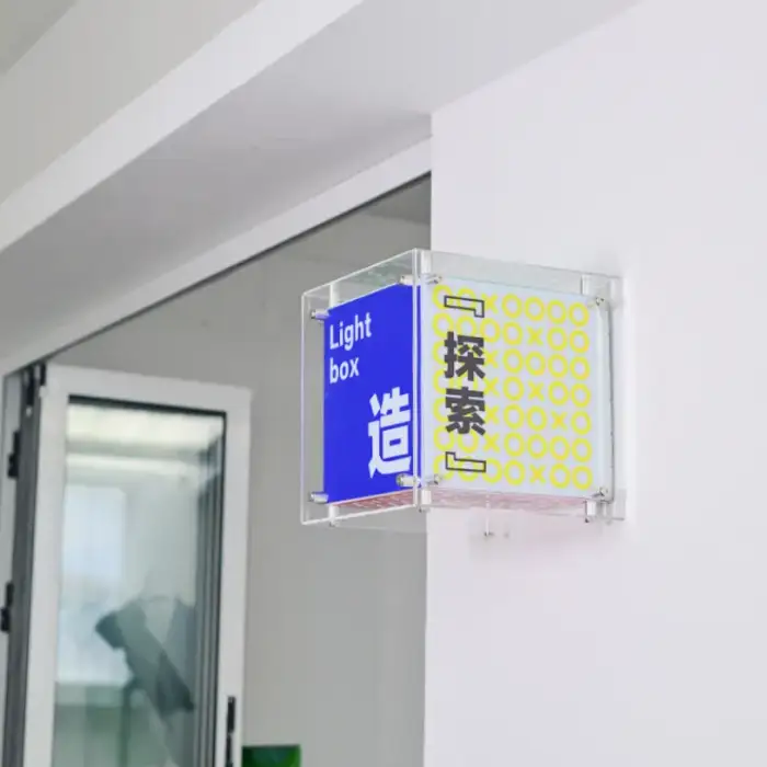 LED Lightbox Logo Outdoor Store Billboard, Wall Mounted DIY Assembled Acrylic Light Box Logo Advertising Box