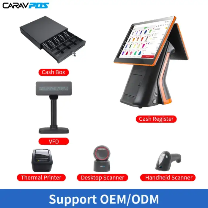 CARAV 15.6 Inch Windows POS Systems All In One PC Touch Smart Pos System