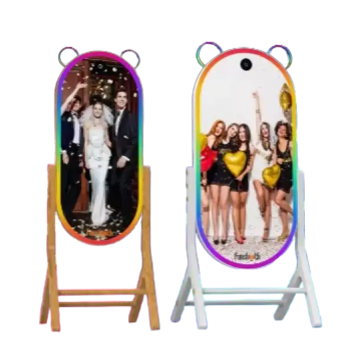 2024 Portable Digital Selfie Mirror Photo Booth - Interactive Touch Screen with Camera and Printer