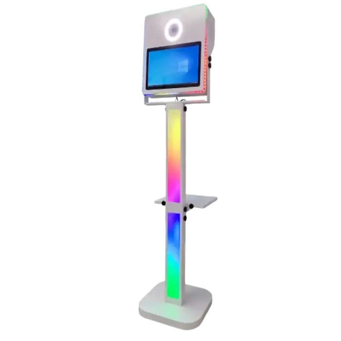 Selfie Magic Mirror Photo Booth Machine - 15.6 Inch LCD Touch Screen with Camera and Printer for Weddings and Birthdays