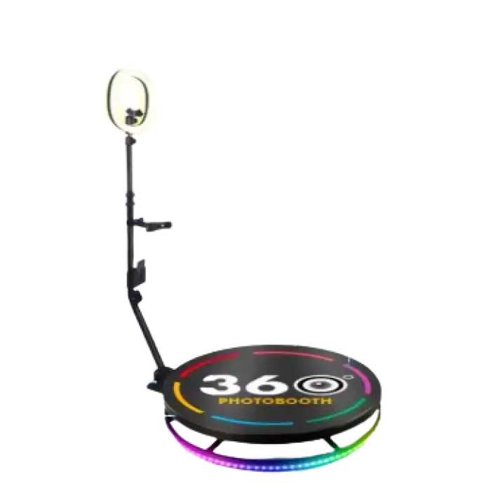 360 Photo Booth - Automatic Rotating Camera, Spin Video, 100cm, 360 Degree Photo Booth Accessories with Ring Light