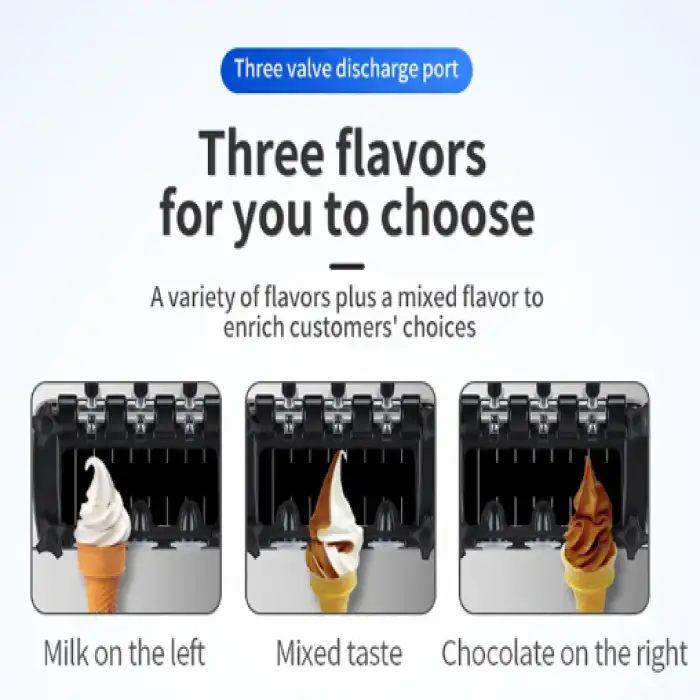 3 Flavor Commercial Soft Serve Ice Cream Machine