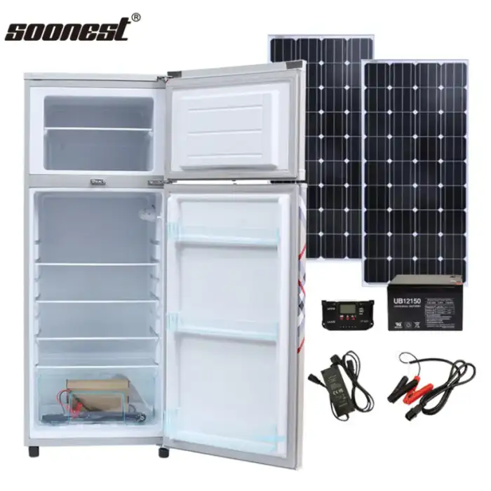 Solar Power Dc 24V 12V Portable Solar Fridge Outdoor Car Fridge Freezer Outdoor Fridges With Battery Solar Electric