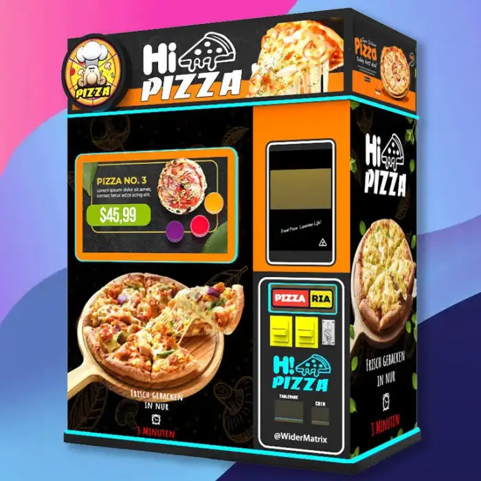 Hamburgers Vending Machine With Elevator In 24hours Pizza Robot Box