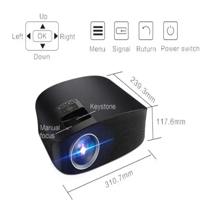 YUNDOO 1080P Projector  Video Projector