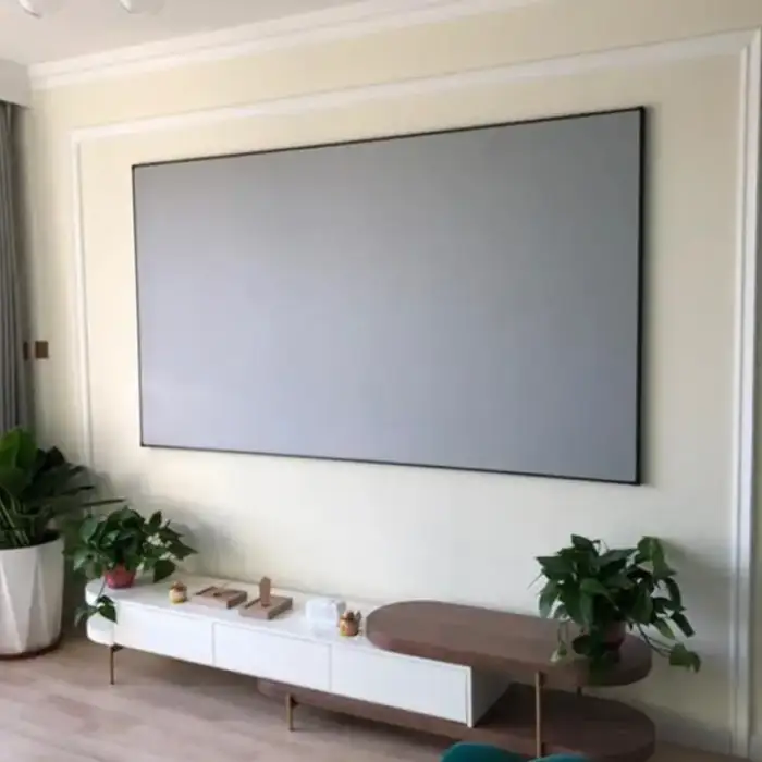 Exquisite Workmanship 133 Inch Black Crystal Modern Home 4k Ust Fixed Frame Alr Projector Screen