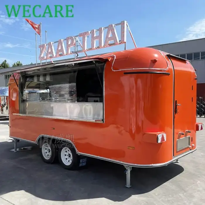 WECARE Mobile Kitchen Pizza BBQ Fast Food Trailer Fully Equipped Airstream Mobile Remorque Ice Cream Food Truck