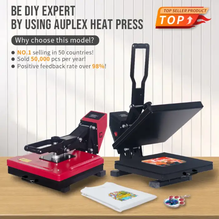 Auplex HP480-3 Manual Heat Press Machine for T-Shirt Printing