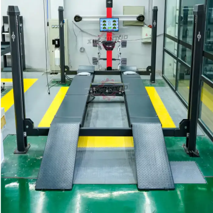 4 Post Car Lift Alignment Equipment Combo 3D 4-Wheel Alignment Machine