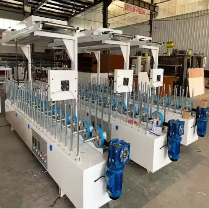 High Speed Multifunctional EVA Hot Glue Wrapping Machine Wood Working PVC Laminating Profile Wrapping Machine