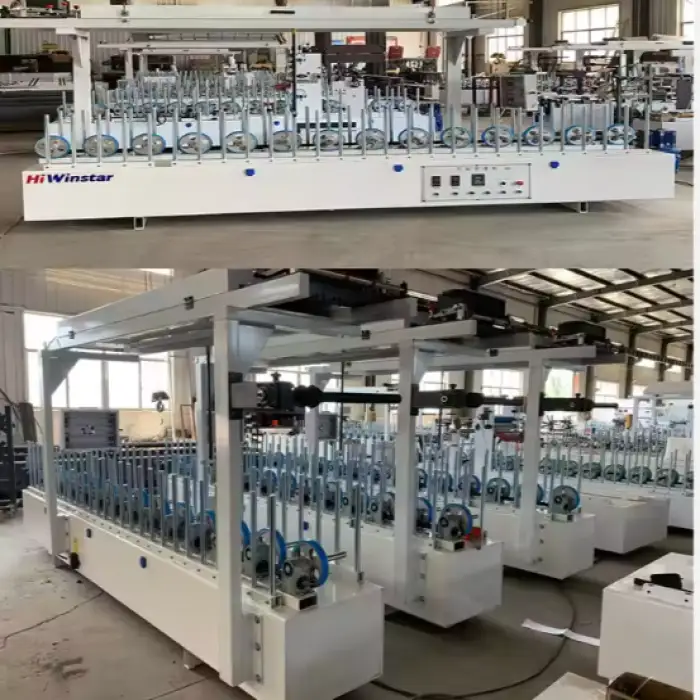 High Speed Multifunctional EVA Hot Glue Wrapping Machine Wood Working PVC Laminating Profile Wrapping Machine