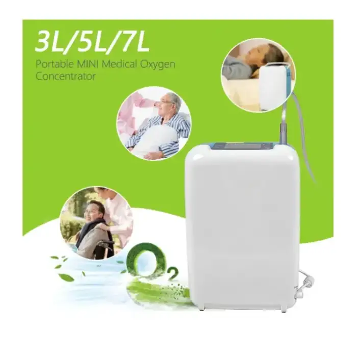 Portable Oxygen Concentrator System 3L Continuous Flow Mini Pulse For Outdoor Travel Use