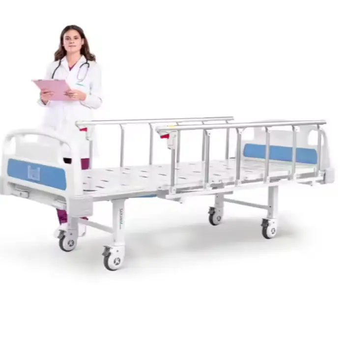 A2k SAIKANG Aluminum Alloy 2-Function Foldable Patient Nursing Hospital Bed