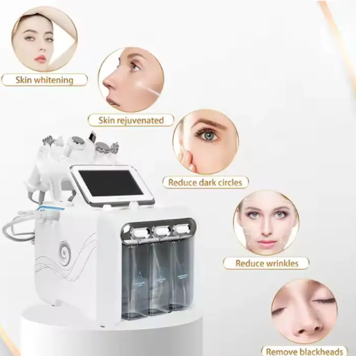 6 in 1 hydradermabrasion facial cleanser diamond dermabrasion machine for skin rejuvenation facial moisturizing machine