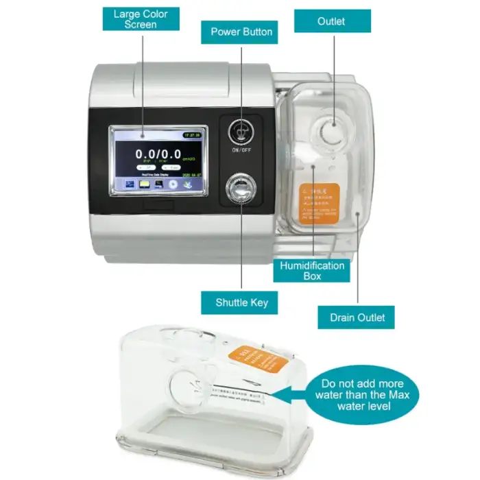 Medical Hospital Travel Low Noise Bipap Bpap C pap Machine Apnea Sleep Device Cpap-machines C-pap Machine Portable Auto Cpap