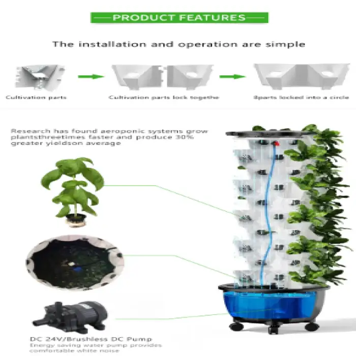 Smart Mini Equipment Indoor Hydroponic Kit Growing Nursery Garden Aeroponic Planters Electronic Hydroponic System