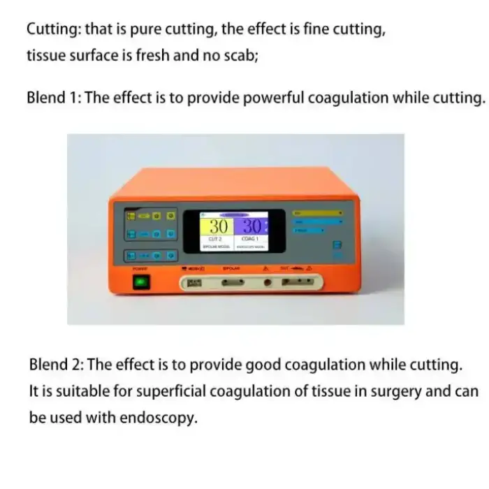 Electrosurgical cautery machine diathermy electrosurgical cautery unit bipolar monopolar