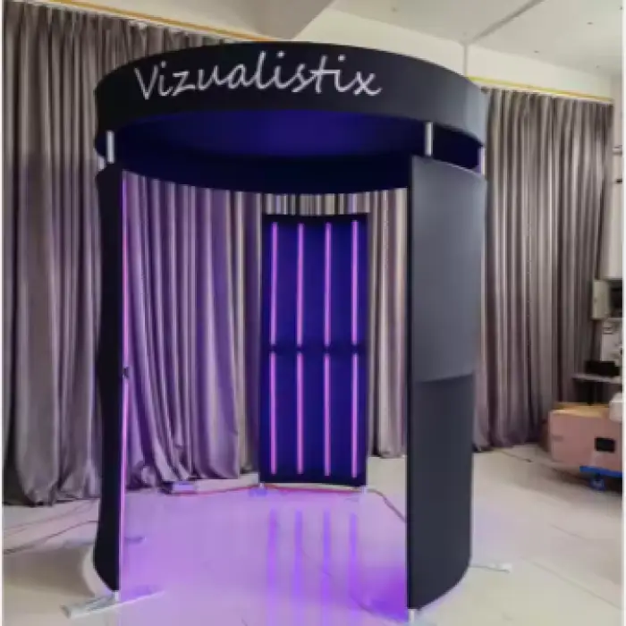 360-Degree Vogue LED Photo Booth Enclosure 10ft Advertising Stand