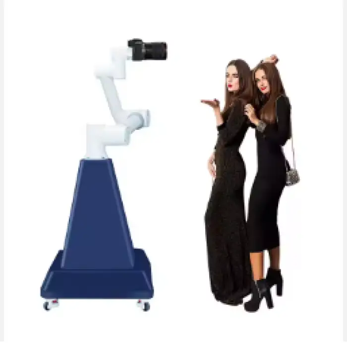 Advanced Mirror Robotic Arm Photo Booth Photobooth Machine With Flight Case and And Computer Control For Exhibition Hall