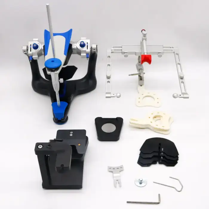 Dental Semi Adjustable Articulator With Face Bow And Mounting Magnetic Plates