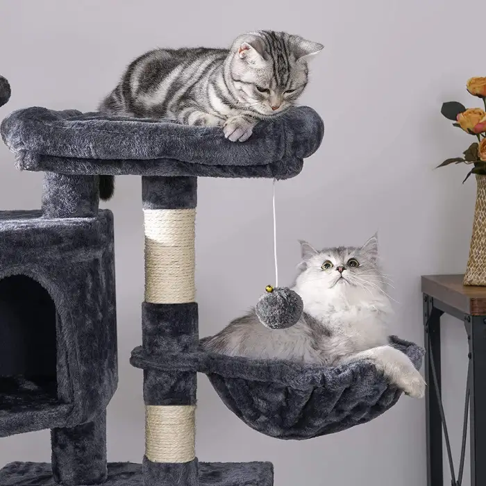 Pet Cat Climbing Frame Modern Wooden Sisal Multi Level Luxury Large Cat Tree Ready to ship