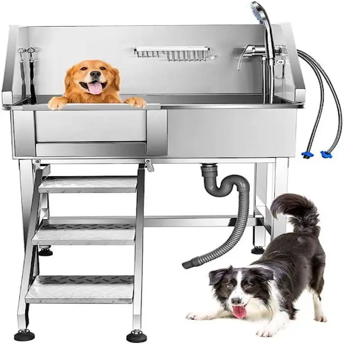 Stainless Steel Pet Spa Bath Tubs Veterinary Equipment Dog Grooming Tub