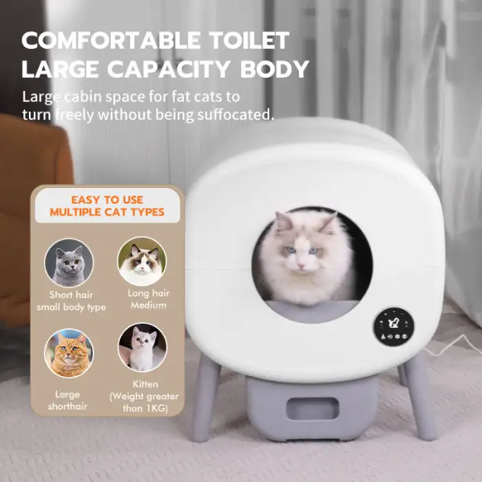 Pet Products Supplier App Control Intelligent Smart Self Cleaning Litter Box For Cats Automatic Cat Toilet Litter Box