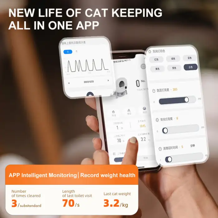 Pet Products Supplier App Control Intelligent Smart Self Cleaning Litter Box For Cats Automatic Cat Toilet Litter Box