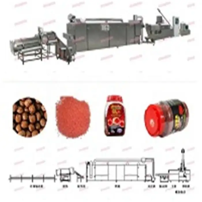 2000 Kg Per Hour Pet Dog Cat Food Extruder Making Machine Production Line