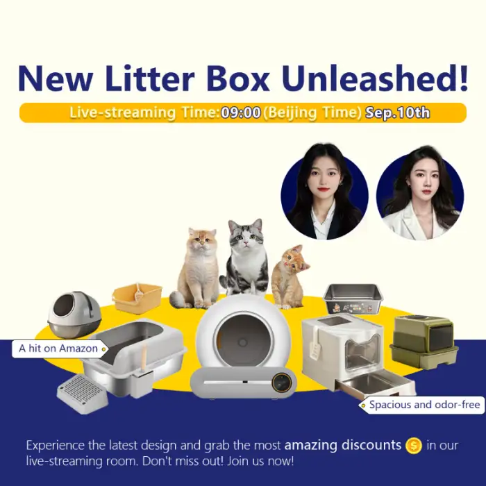 Large Capacity Self Cleaning Cat Litter Box Smart Automatic Cat Litter Box With App Control For Multiple Cat