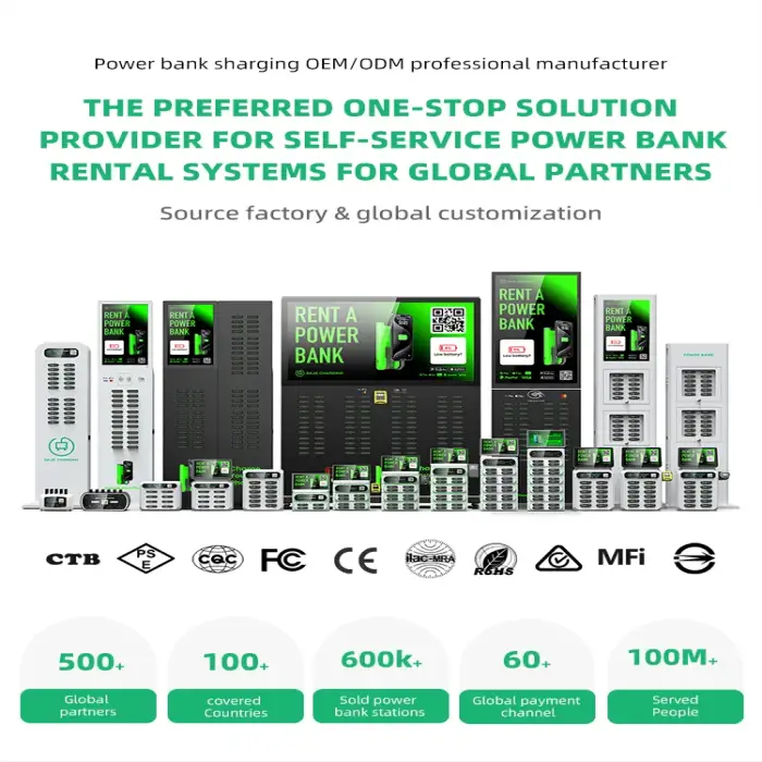 12-Slot Stackable Power Bank Rental Station