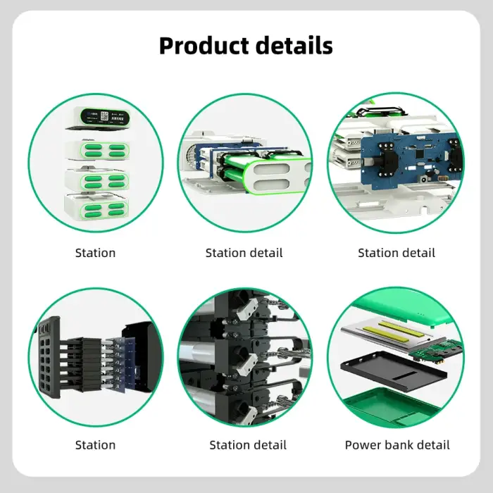 12-Slot Stackable Power Bank Rental Station