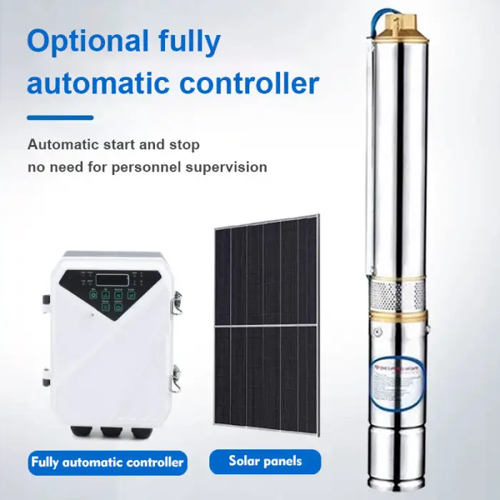 750W Stainless Steel Submersible Pump Solar Water System