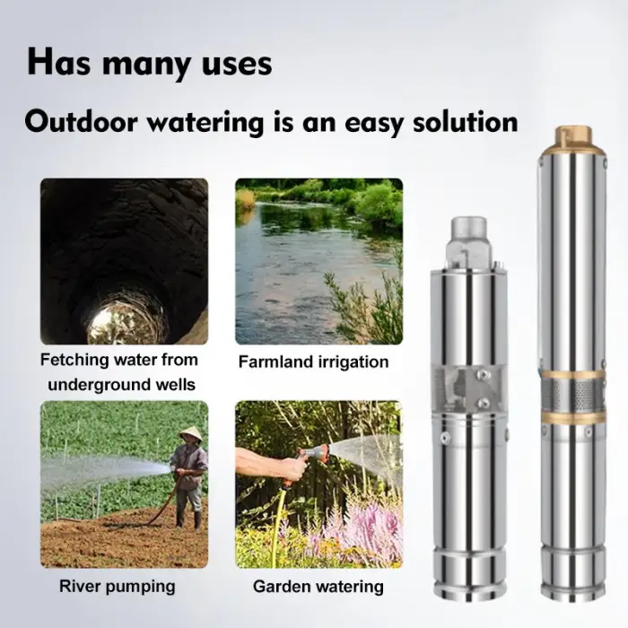 750W Stainless Steel Submersible Pump Solar Water System