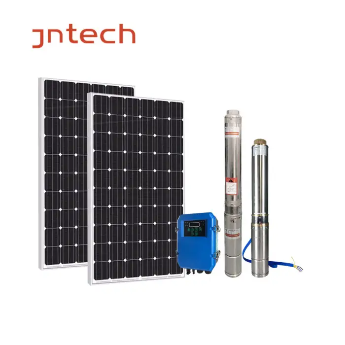 JNTECH AC/DC solar power water pump solar submersible pump solar pump system for irrigation