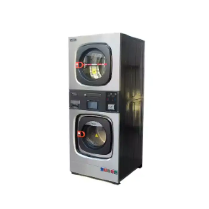 Coin Operated Big Capacity Laundry Double Stack Washer And Dryer Machine Laundromat Washing Machines 20Kg